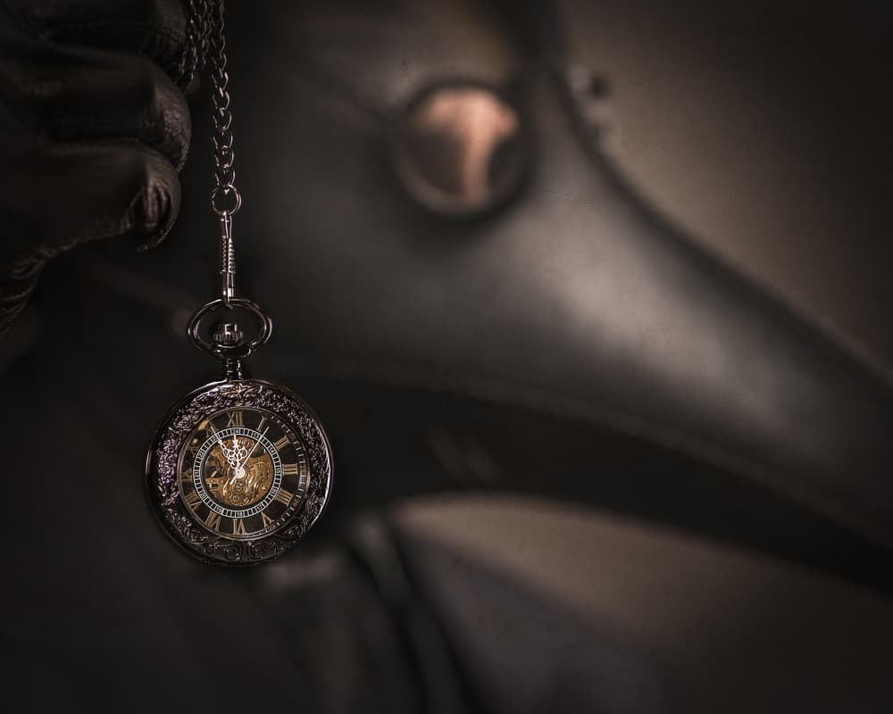 Plague Doctor's Timepiece by Petri Damstén — canvas wall art