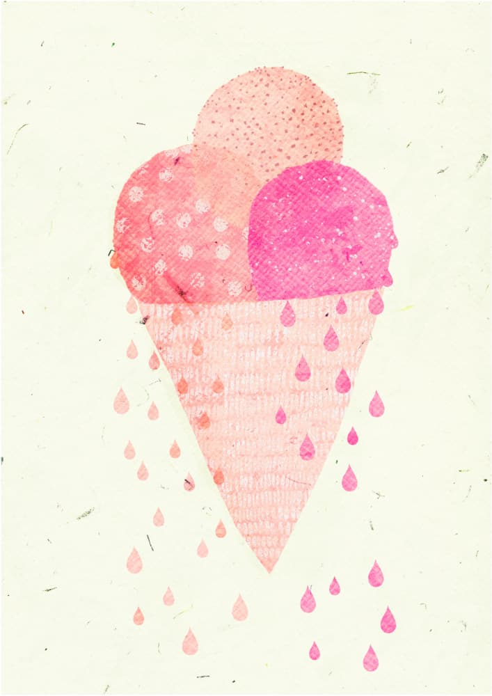 Blushing Scoops by Treechild — canvas wall art