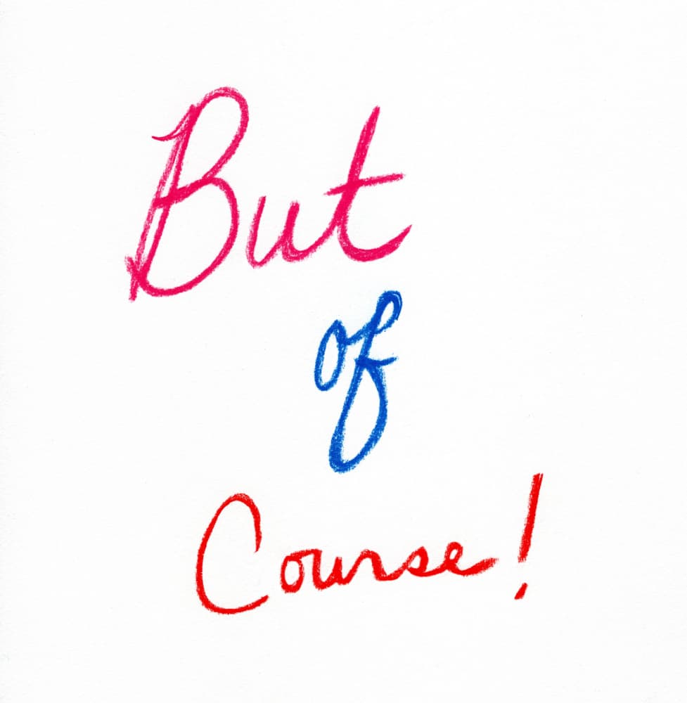Handwritten But Of Course by Janel Bragg — canvas wall art