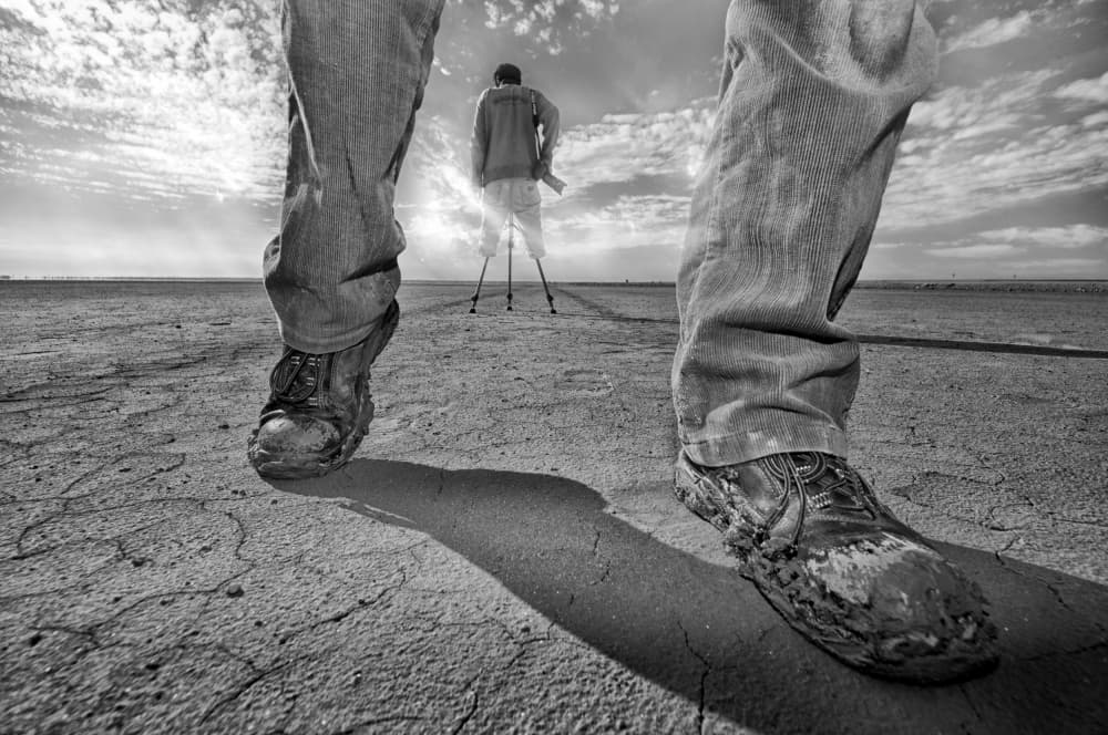 Walking the Desert Road by Foad Mirzaie — canvas wall art
