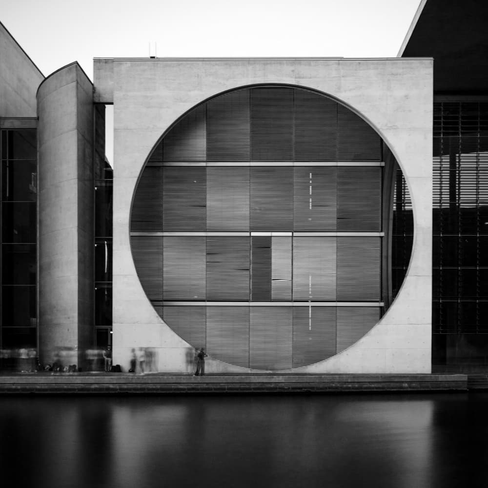 Modern Concrete Circle by Luigi Greco — canvas wall art