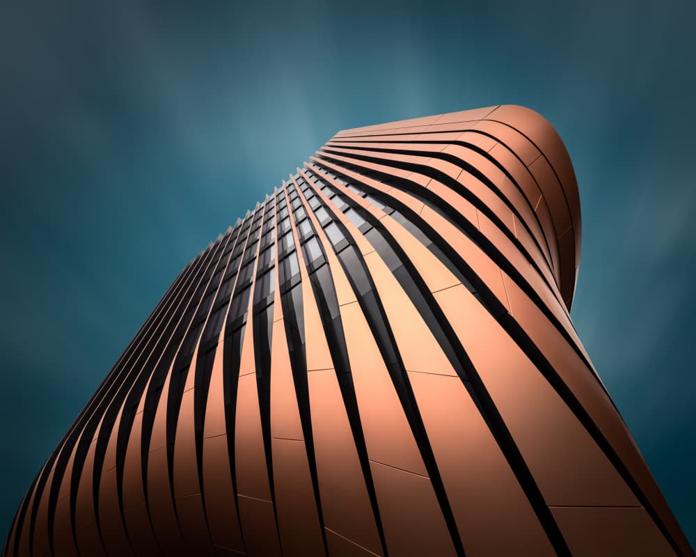 Flowing Copper Architecture by Lukasz Derangowski — canvas wall art