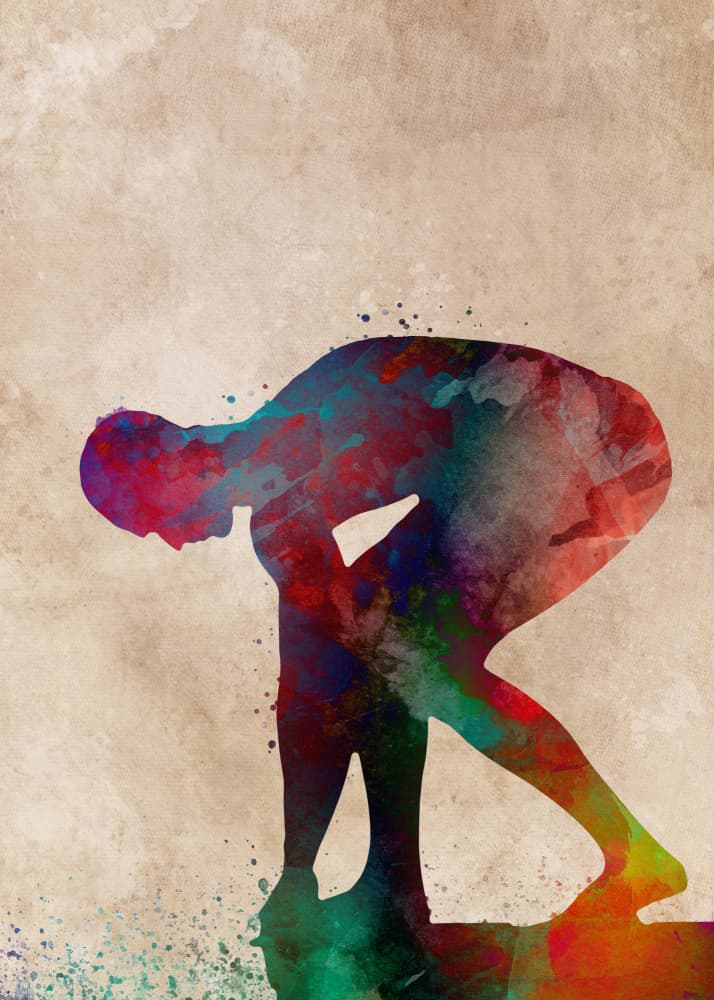 Vibrant Athlete Start by Justyna Jaszke — canvas wall art