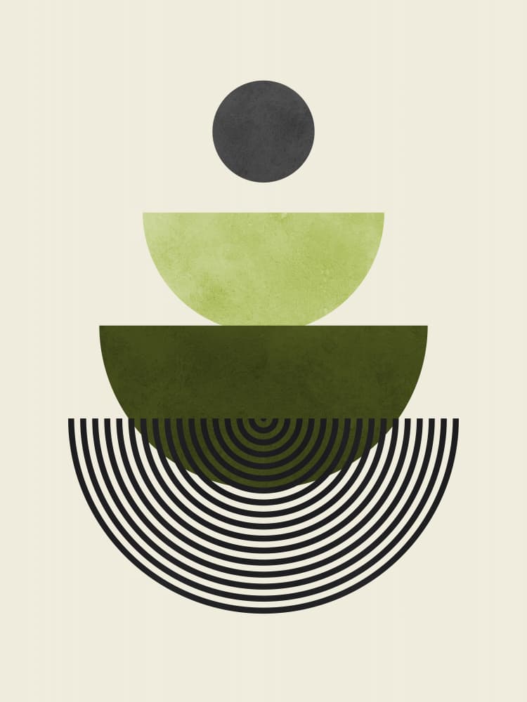 Olive Green Geometry by Vitor Costa — canvas wall art