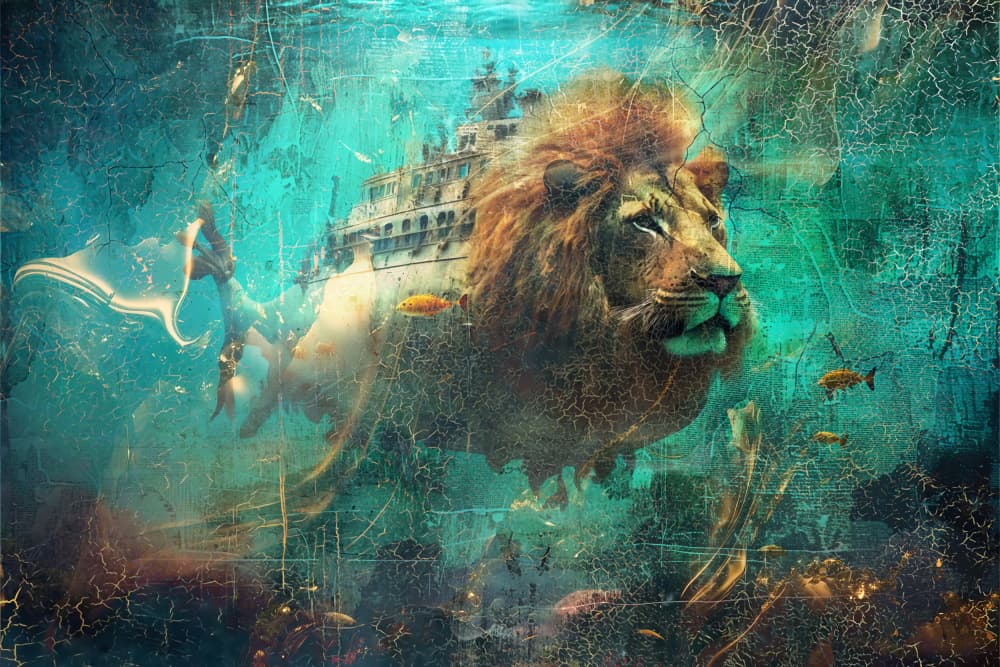 Sunken Lion City by Rafal Kulik — canvas wall art