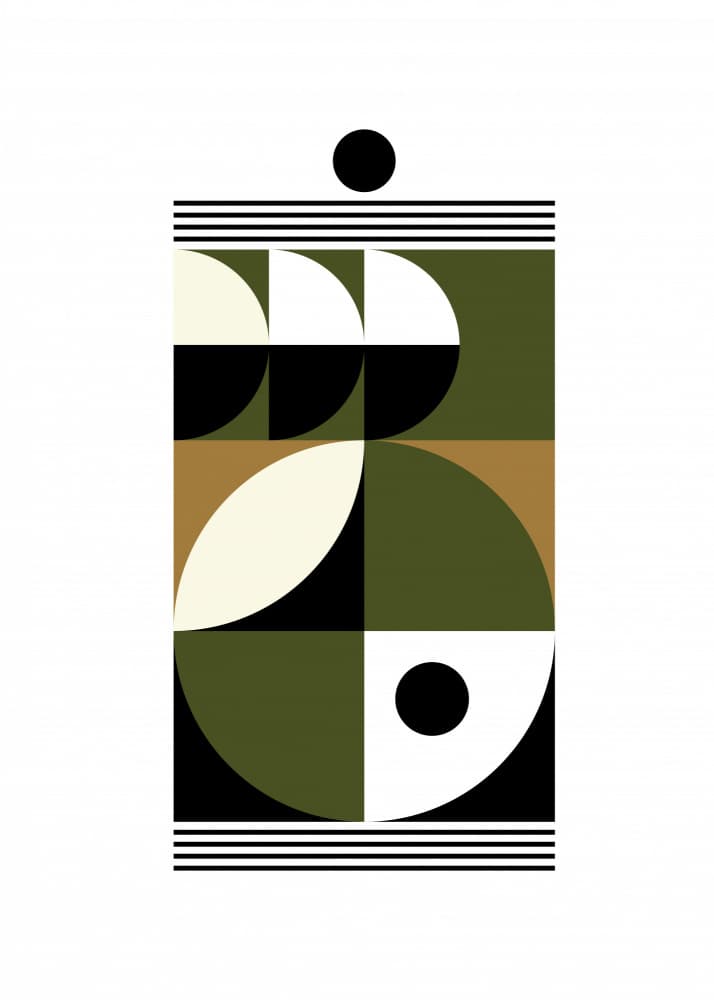 Mid Century Geometric Design by Nilesh Kulkarni — canvas wall art