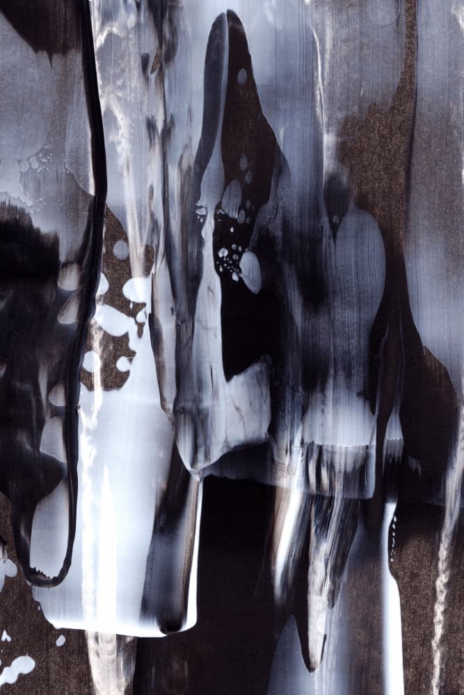 Monochrome Meltdown by uplusmestudio — canvas wall art