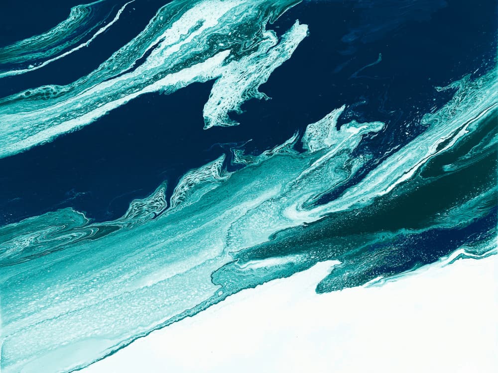 Abstract Ocean Waves by Alyson Storms — canvas wall art