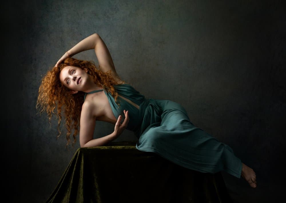 Graceful Redhead Portrait by Luc Stalmans — canvas wall art