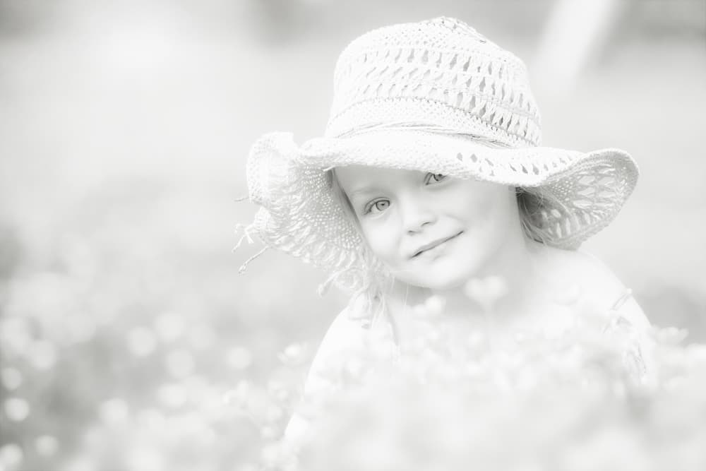 Smiling Child In Hat by Piet Flour — canvas wall art