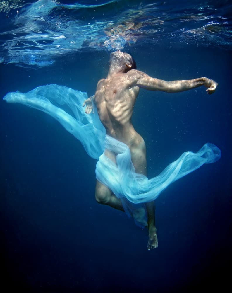 Graceful Underwater Figure by DDiArte — canvas wall art