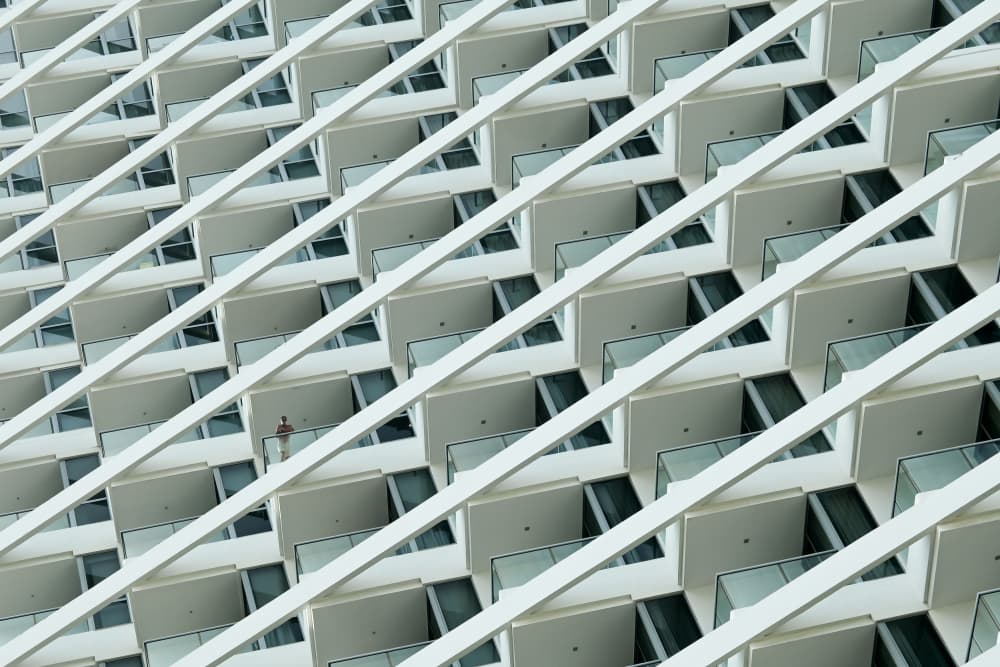 Geometric City Facade by wiebe wilbers — canvas wall art