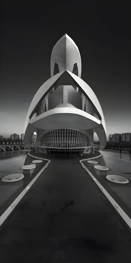 Futuristic Architectural Reflection by Tomás Hueso Marco — canvas wall art