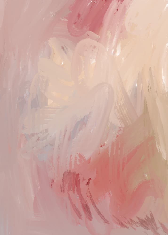 Soft Blush Abstract Flow by RS LAB STUDIO — canvas wall art