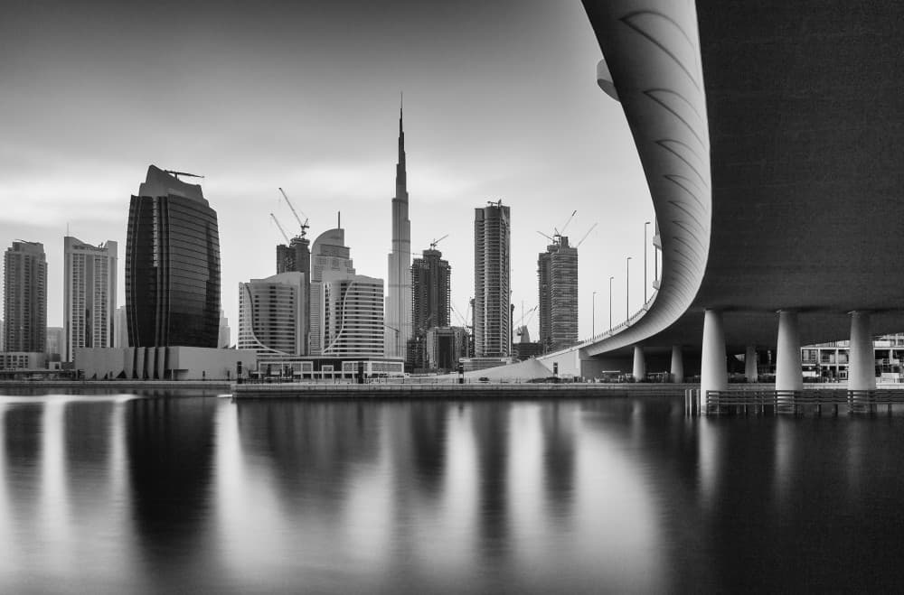 Dubai Cityscape and Bridge by Paulo Nogueira — canvas wall art
