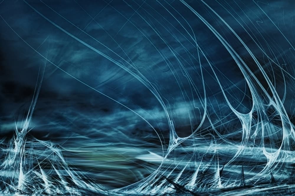 Ethereal Blue Lines by Willy Marthinussen — canvas wall art