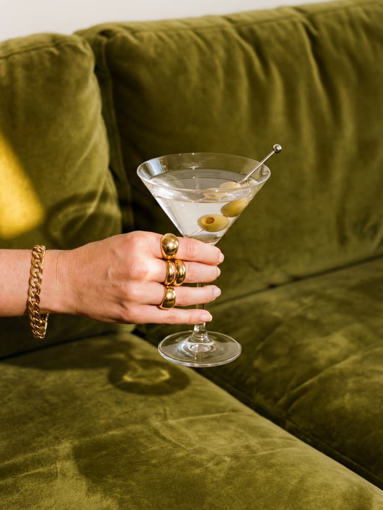Martini Gold Rings by Andreas Magnusson — canvas wall art