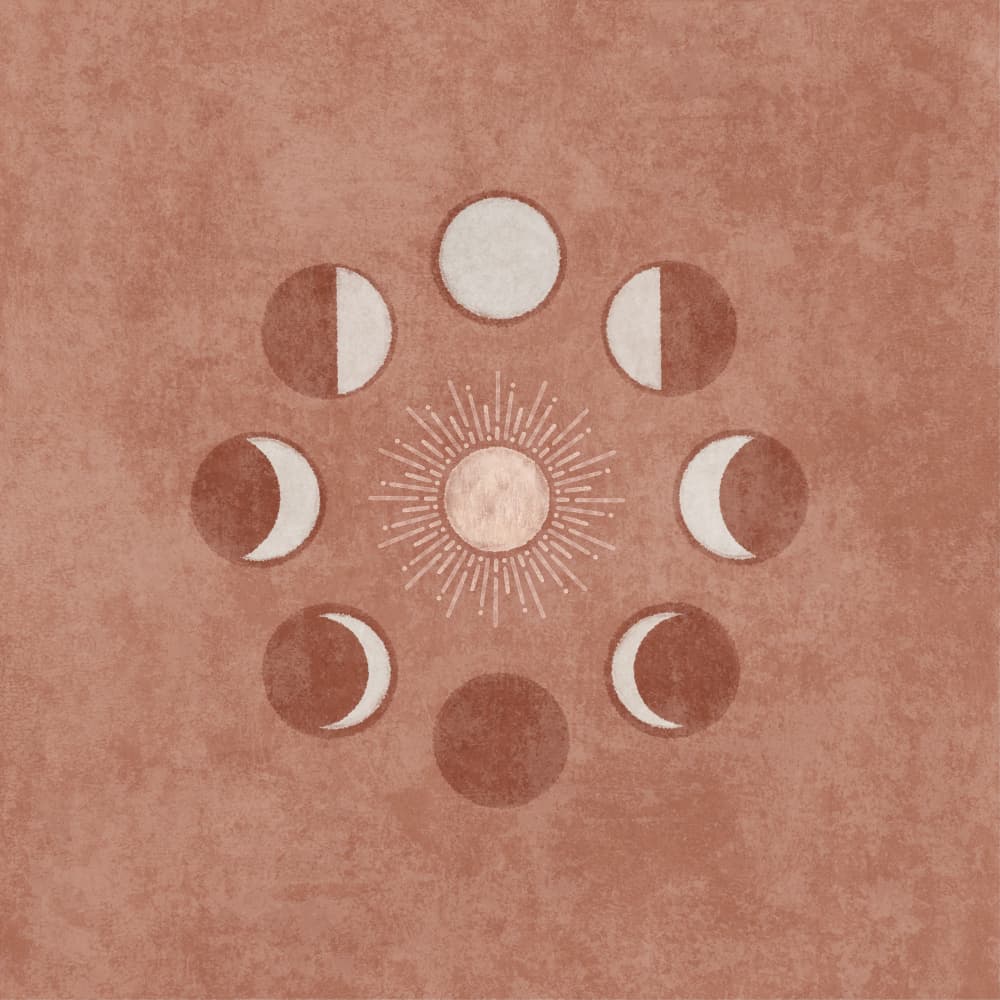 Lunar Phases Glow by Emel Tunaboylu — canvas wall art