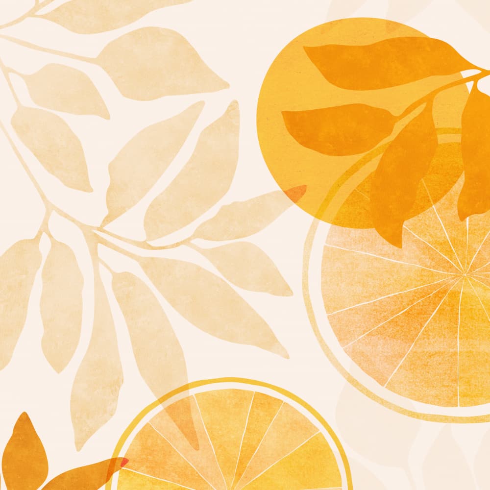 Sweet Orange Collage by Kristian Gallagher — canvas wall art