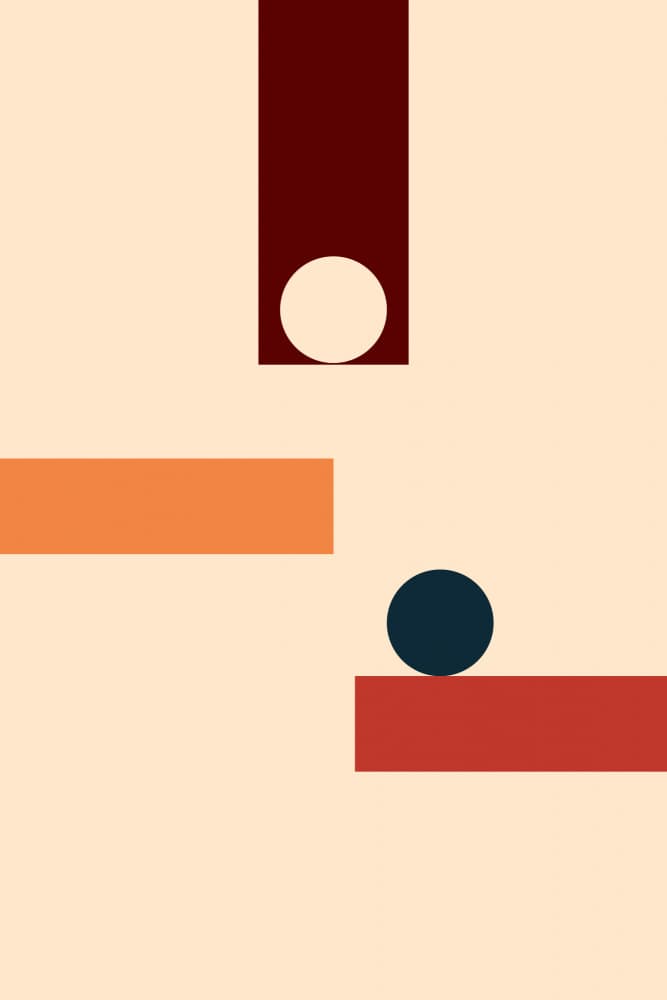 Abstract Geometric Play by Vesuvik Designs — canvas wall art