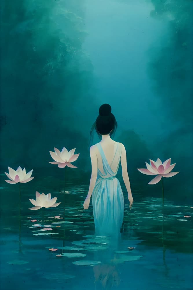 Lotus Dreaming by Treechild — canvas wall art