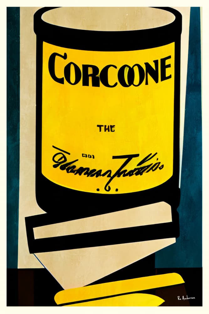 Retro Yellow Can Label by Bo Anderson — canvas wall art