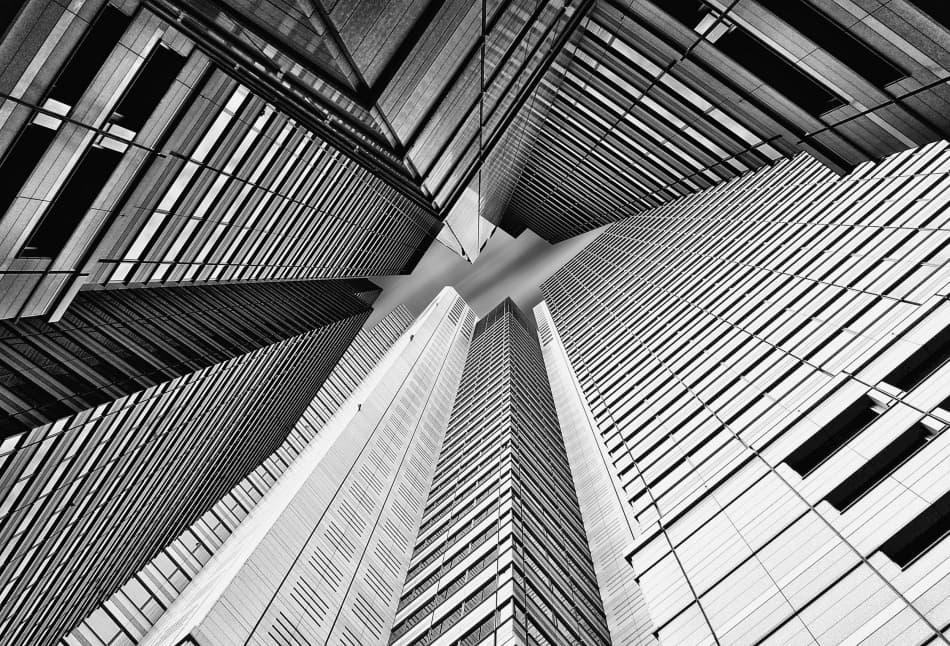 Upward Urban Geometry by Keisuke Ikeda @ blackcoffee — canvas wall art