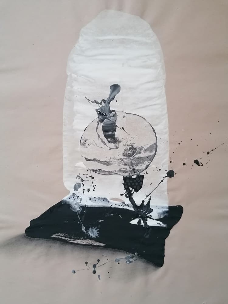 Monochrome Fluid Form by Stefano Mazzolini — canvas wall art