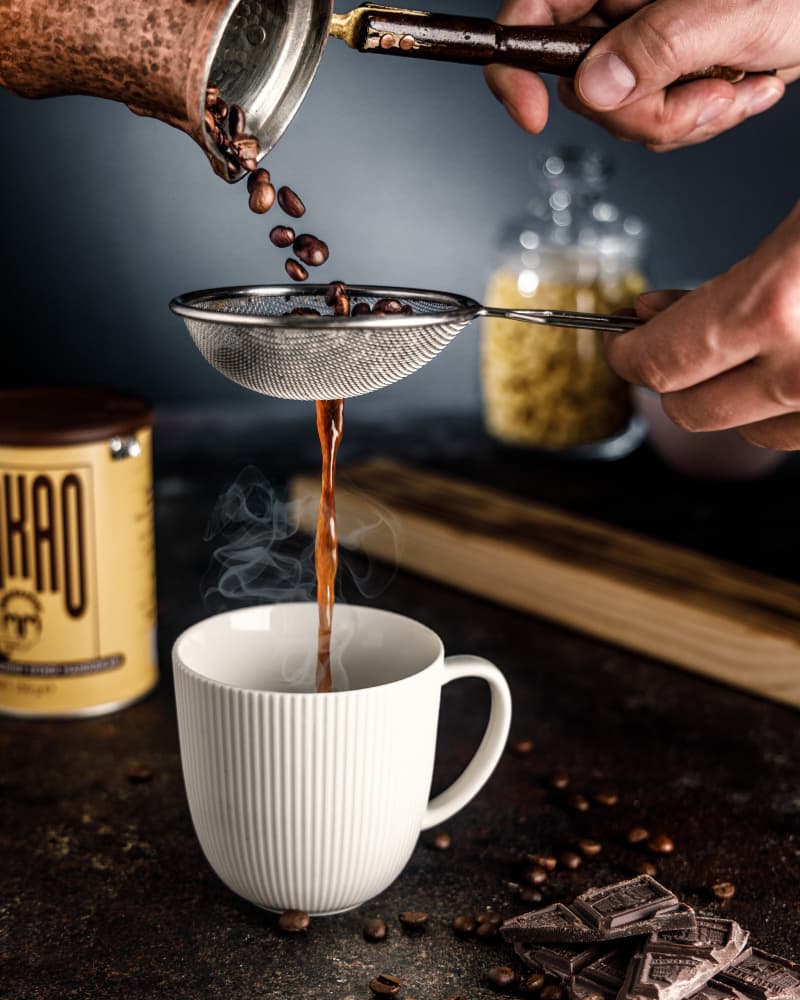 Pouring Hot Coffee by Konstantin Morozov — canvas wall art
