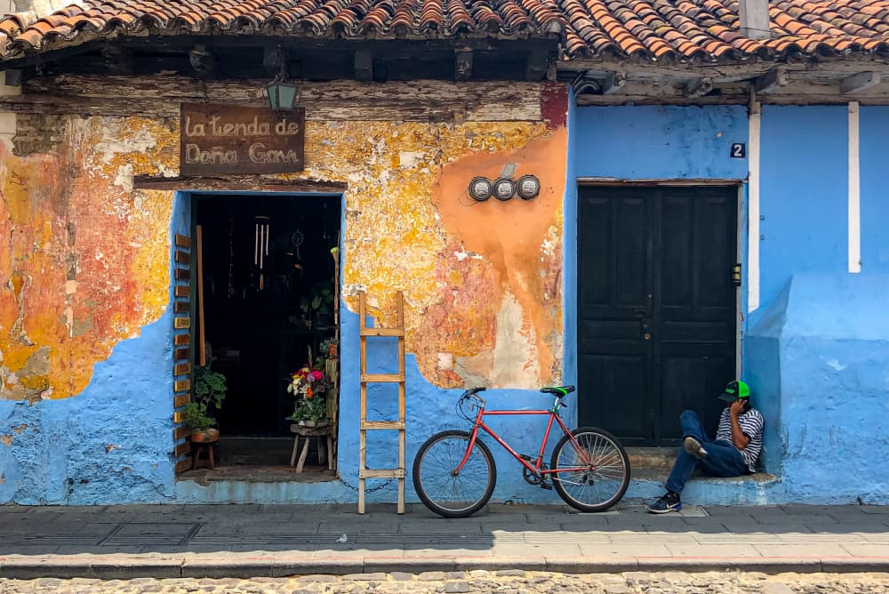 Colorful Rustic Street Scene by Andrea Nero — canvas wall art