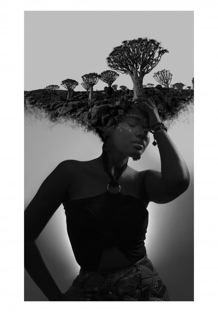 Earth Crowned Woman by Fadil Roze — canvas wall art