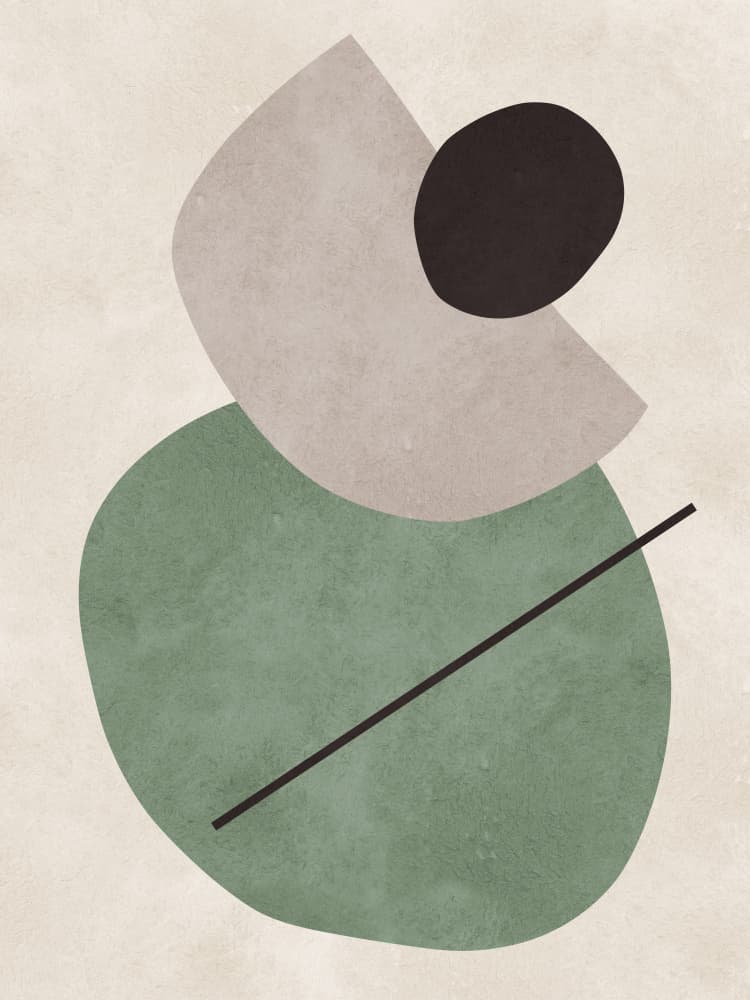 Earthy Abstract Forms by Vitor Costa — canvas wall art