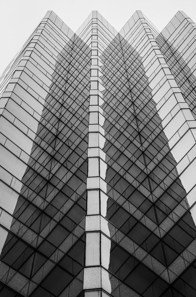 Geometric Glass Facade by Swen MUN — canvas wall art