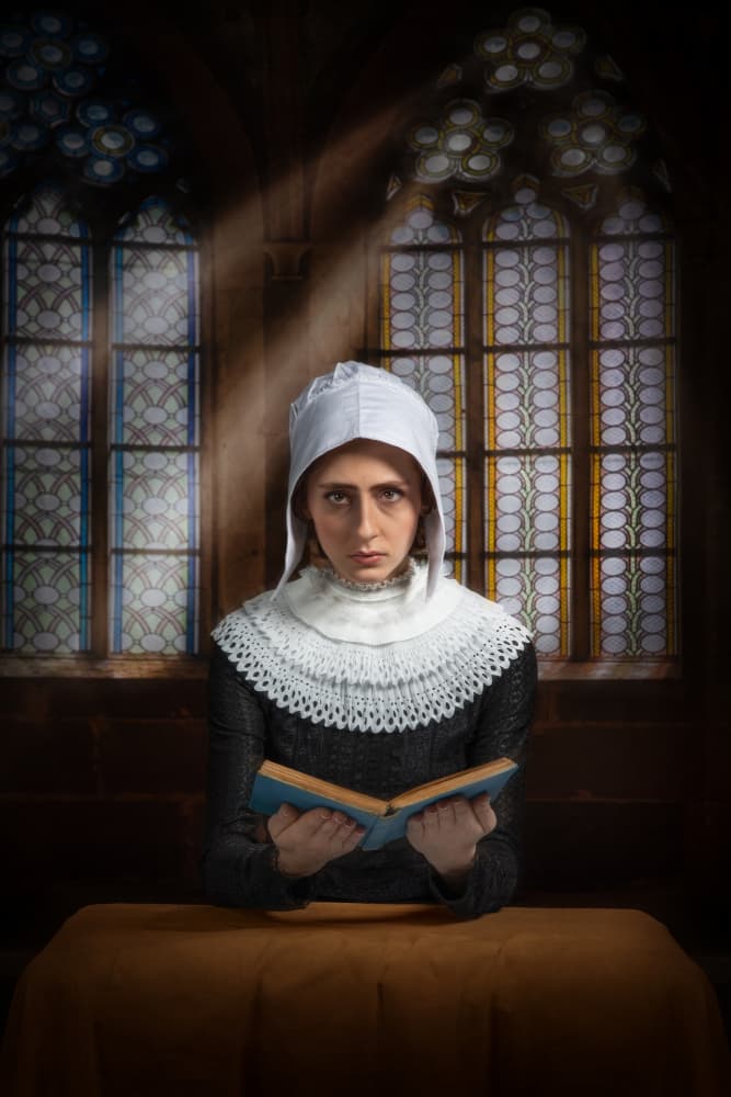Solemn Pilgrim Woman by Kieran O Mahony AIPF — canvas wall art