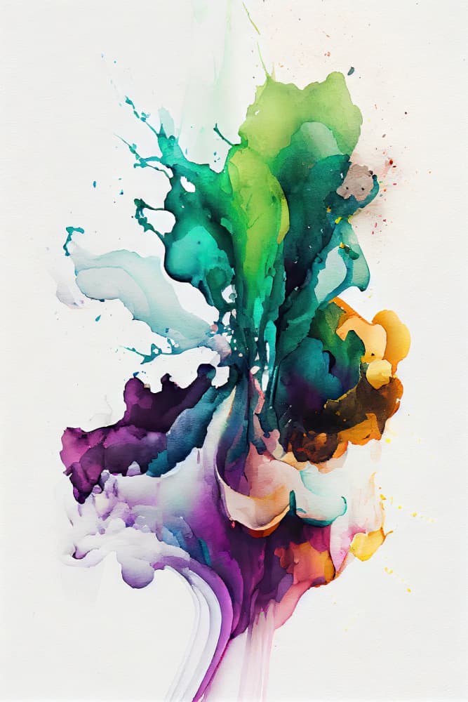 Vibrant Ink Bloom by Mauro — canvas wall art