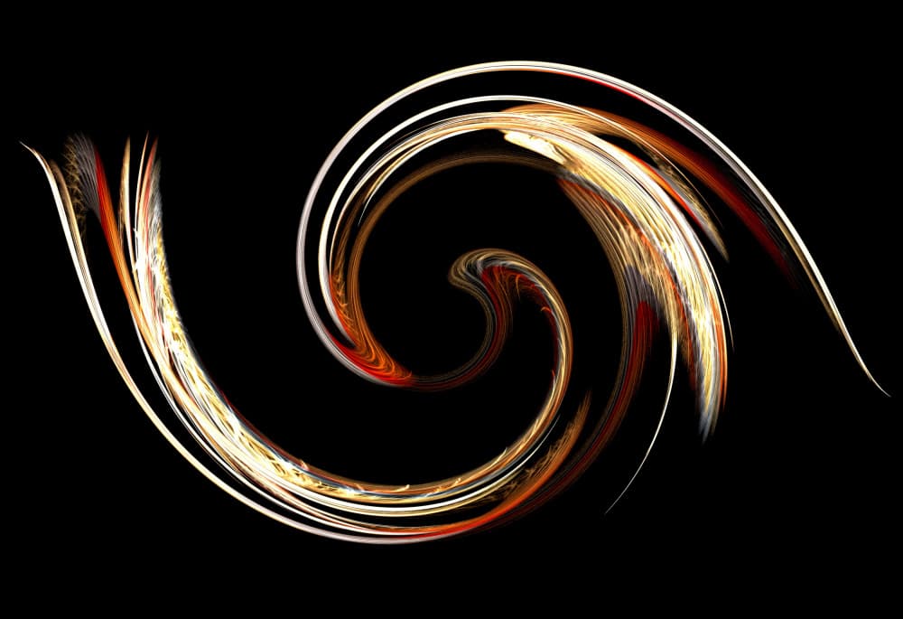 Golden Abstract Swirl by Mystic Number — canvas wall art