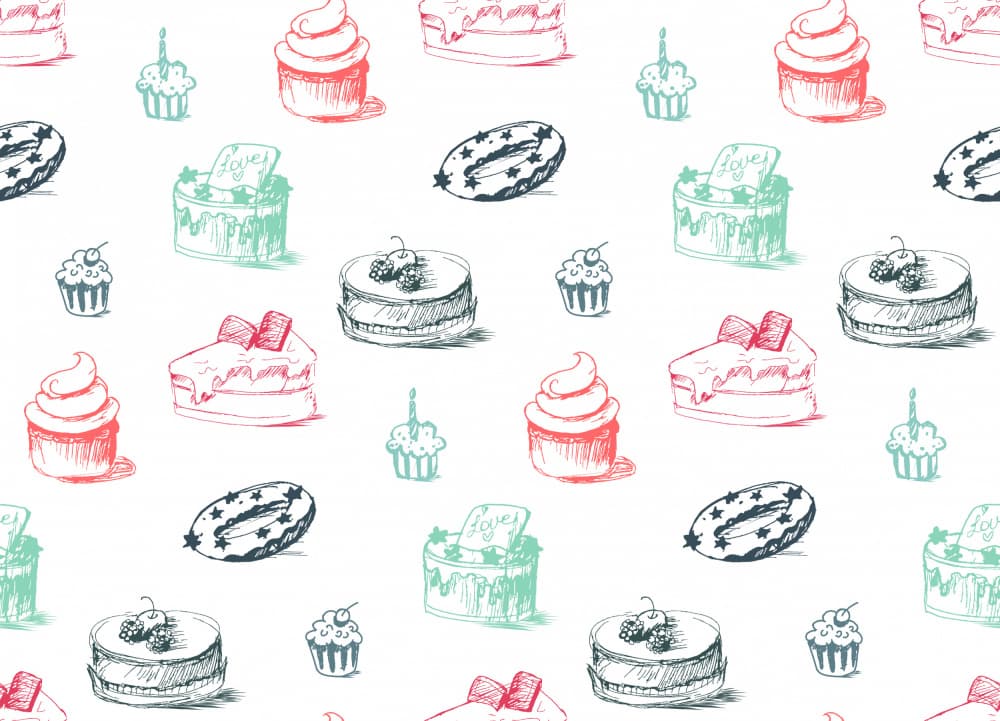 Sweet Dessert Pattern by Marika Barsrsind — canvas wall art