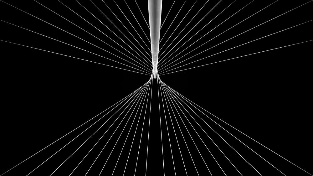 Converging Bridge Lines by piXXelpark — canvas wall art