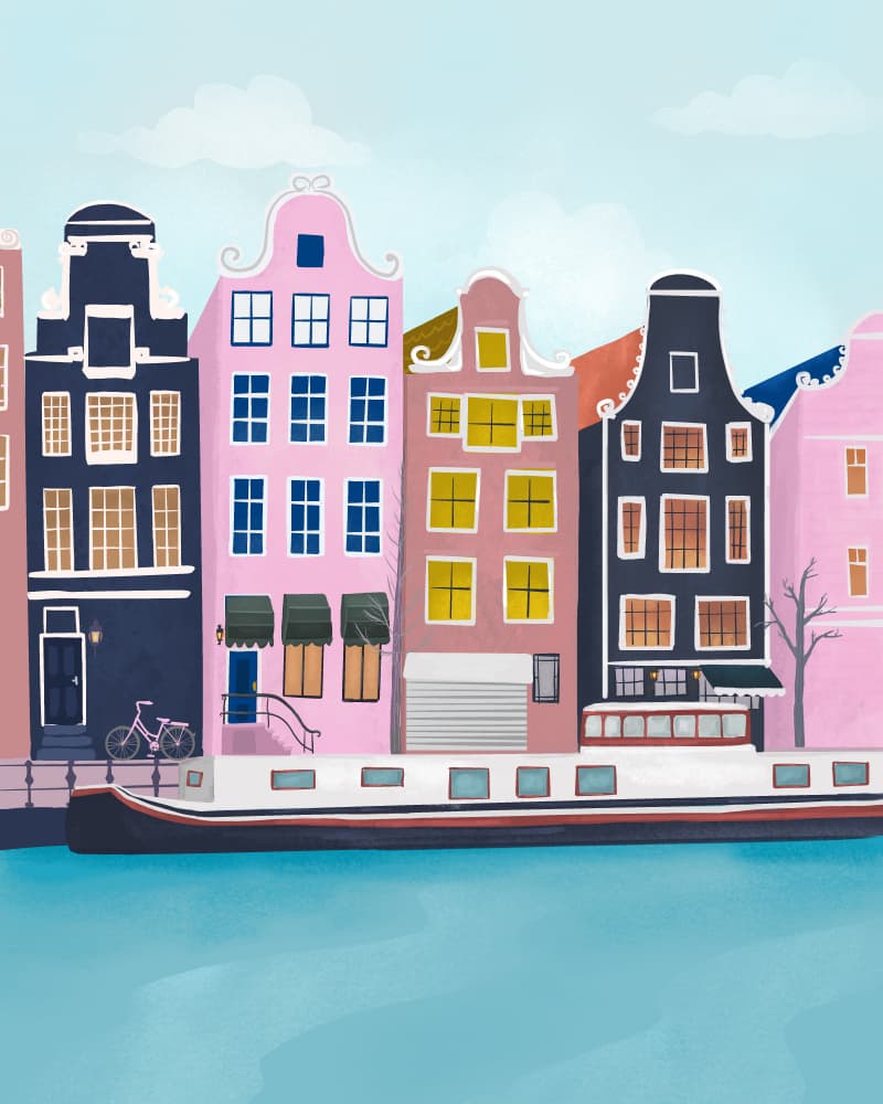 Amsterdam by Petra Lizde — canvas wall art