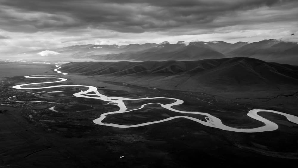 Winding River Valley by Irene Wu — canvas wall art