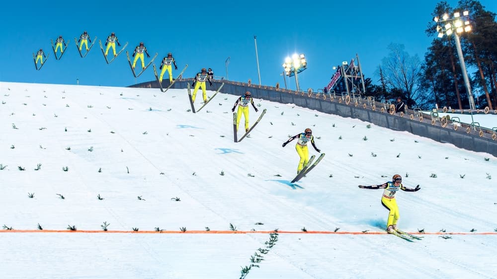 Ski Jump Sequence by Petri Damstén — canvas wall art