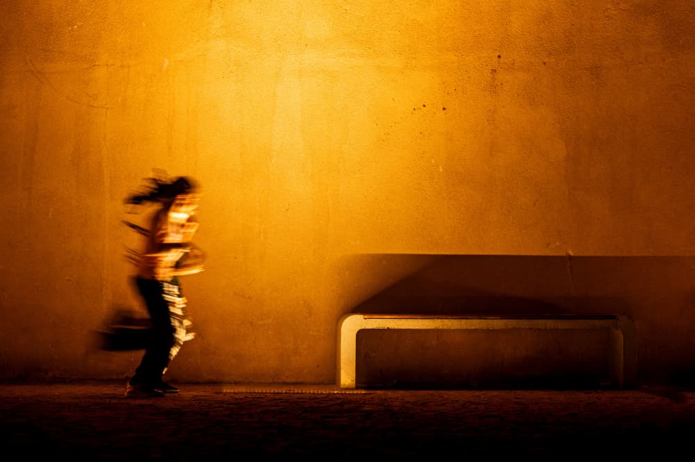 Golden Urban Runner by Andrei Baisan — canvas wall art