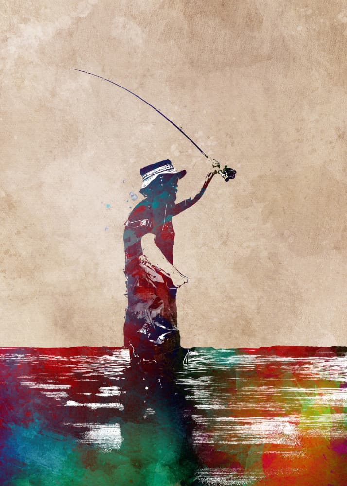 Casting Colorful Waters by Justyna Jaszke — canvas wall art