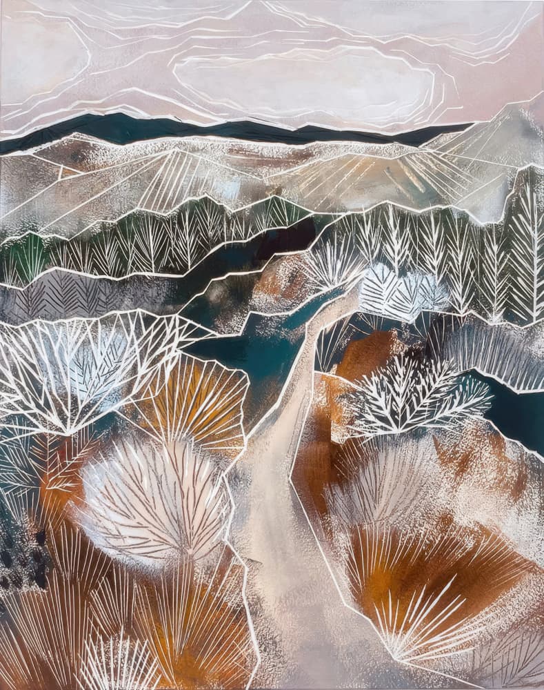 Earthy Abstract Landscape by Sarah Fitzgerald — canvas wall art