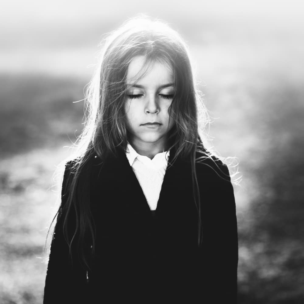 Peaceful Child Portrait by Amir Bajrich — canvas wall art