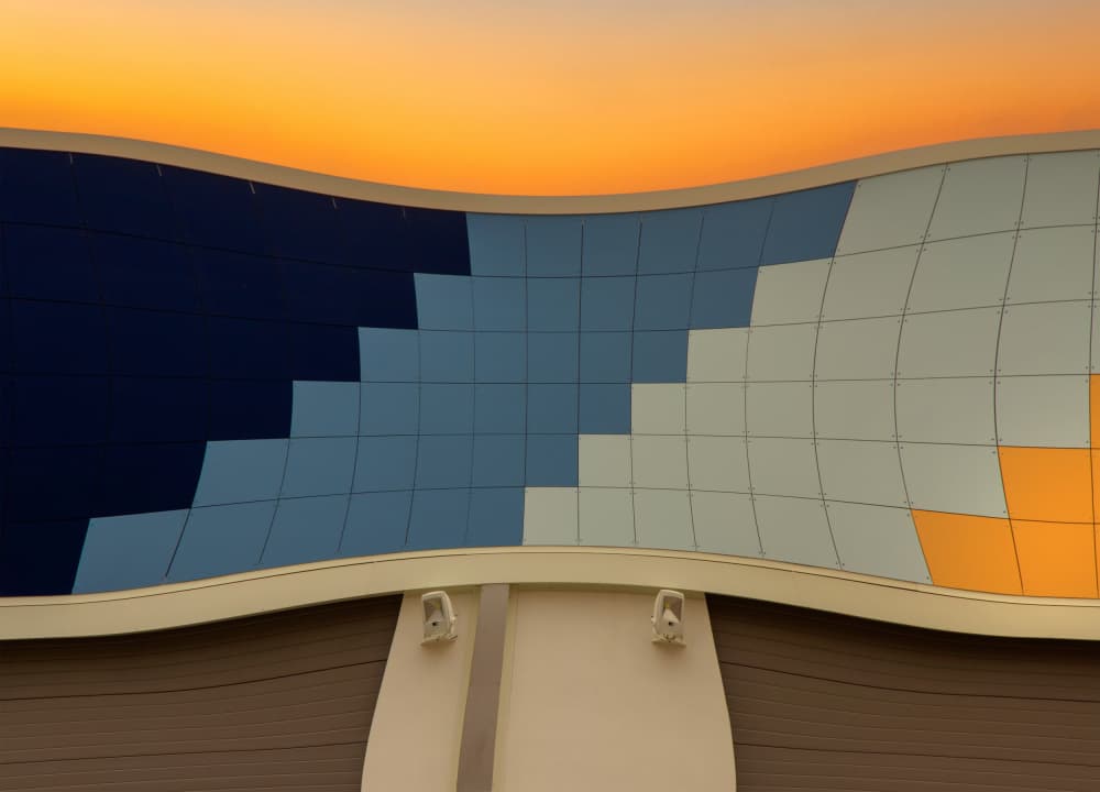 Wavy Sunset Facade by Marie-anne Stas — canvas wall art
