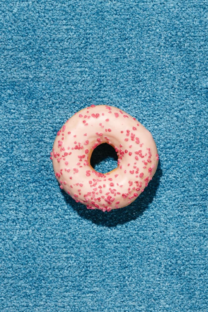 Pink Heart Sprinkles Donut by Pictufy Studio III — canvas wall art
