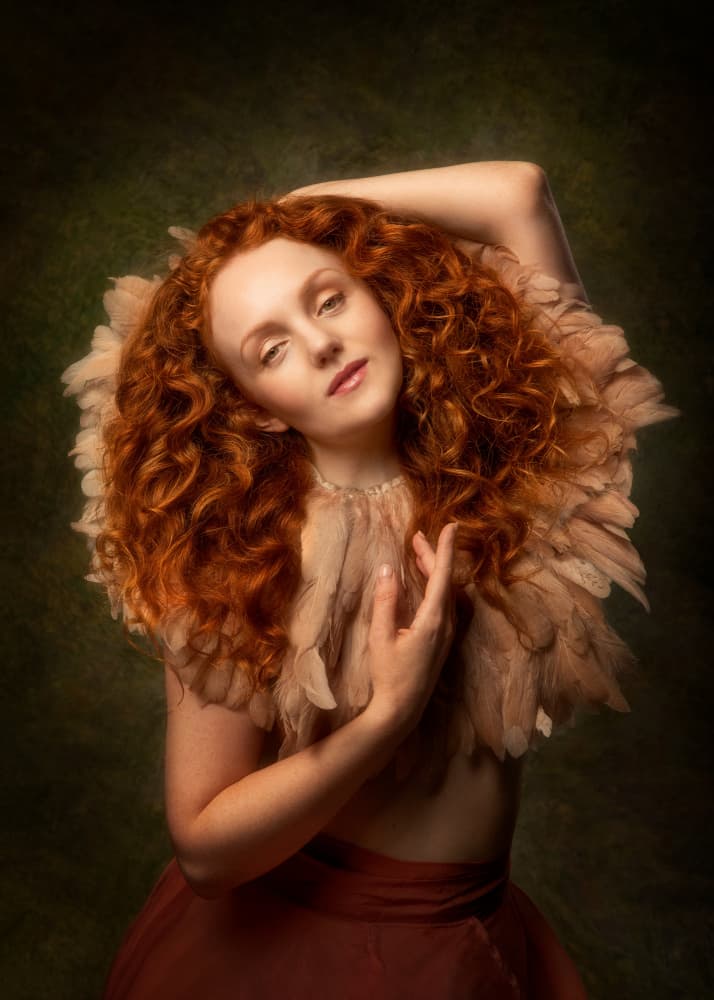 Ethereal Redhead Portrait by Kieran O Mahony AIPF — canvas wall art