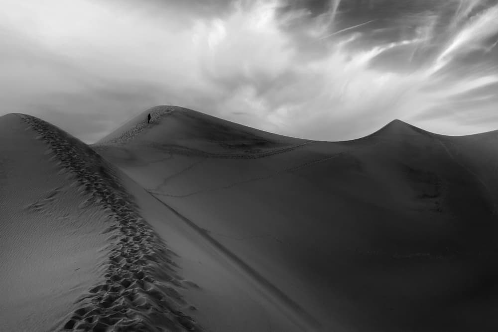 Solitary Desert Ascent by Jure Kravanja — canvas wall art