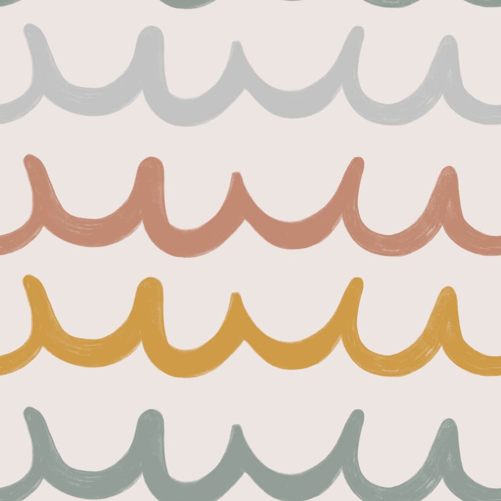 Soft Pastel Waves by Menina Lisboa — canvas wall art